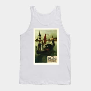 De Paris a Venise Vintage French Travel Poster 1899 by Artist F. Hugo d' Alesi Tank Top